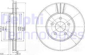 Delphi BG3537 - Гальмівний диск autozip.com.ua