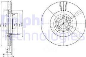 Delphi BG3528 - Гальмівний диск autozip.com.ua