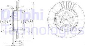 Delphi BG3527C - Гальмівний диск autozip.com.ua