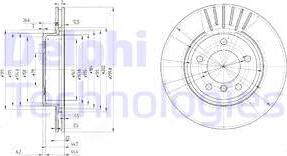 Delphi BG3527 - Гальмівний диск autozip.com.ua