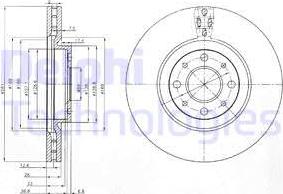 Delphi BG3699 - Гальмівний диск autozip.com.ua