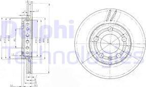 Delphi BG3695 - Гальмівний диск autozip.com.ua