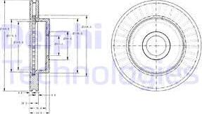 Delphi BG3659 - Гальмівний диск autozip.com.ua