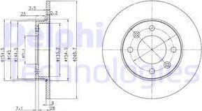 Delphi BG3653C - Гальмівний диск autozip.com.ua