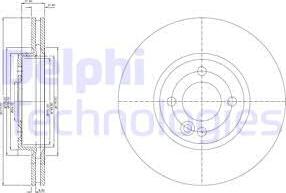 Delphi BG3661C - Гальмівний диск autozip.com.ua