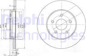 Delphi BG3663 - Гальмівний диск autozip.com.ua