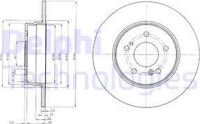 Delphi BG3601 - Гальмівний диск autozip.com.ua