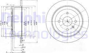 Delphi BG3615 - Гальмівний диск autozip.com.ua