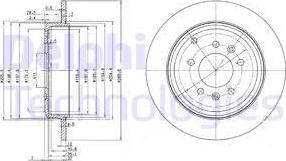 Delphi BG3684 - Гальмівний диск autozip.com.ua