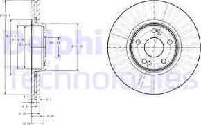 Delphi BG3688 - Гальмівний диск autozip.com.ua