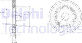 Delphi BG3620C-18B1 - Гальмівний диск autozip.com.ua