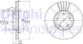 Delphi BG3676 - Гальмівний диск autozip.com.ua