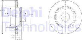 Delphi BG3673C - Гальмівний диск autozip.com.ua