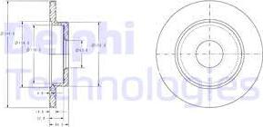 Delphi BG3673 - Гальмівний диск autozip.com.ua