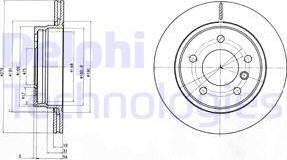 Delphi BG3041C - Гальмівний диск autozip.com.ua