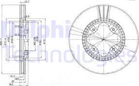 Delphi BG3063 - Гальмівний диск autozip.com.ua