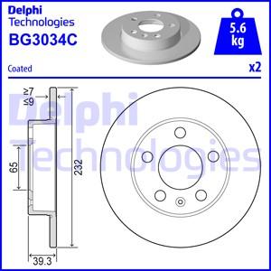 Delphi BG3034C - Гальмівний диск autozip.com.ua