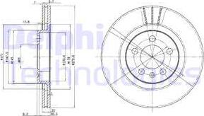 Delphi BG3036-C - Гальмівний диск autozip.com.ua