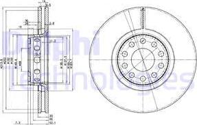 Delphi BG3033 - Гальмівний диск autozip.com.ua