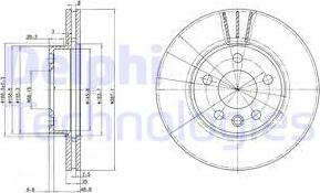 Delphi BG3025 - Гальмівний диск autozip.com.ua