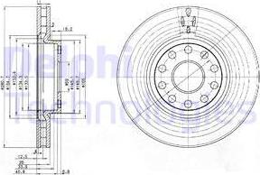 Delphi BG3078 - Гальмівний диск autozip.com.ua