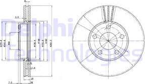 Delphi BG3199 - Гальмівний диск autozip.com.ua