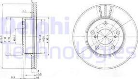 Delphi BG3151 - Гальмівний диск autozip.com.ua