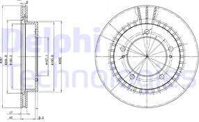 Delphi BG3158 - Гальмівний диск autozip.com.ua