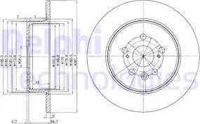 Delphi BG3169 - Гальмівний диск autozip.com.ua