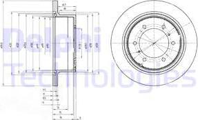 Delphi BG3105 - Гальмівний диск autozip.com.ua