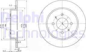 Delphi BG3102 - Гальмівний диск autozip.com.ua