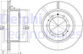 Delphi BG3117 - Гальмівний диск autozip.com.ua