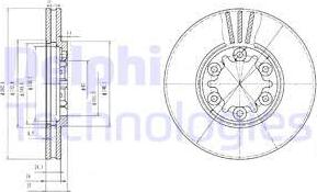 Delphi BG3132 - Гальмівний диск autozip.com.ua