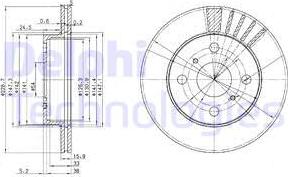 Delphi BG3173 - Гальмівний диск autozip.com.ua