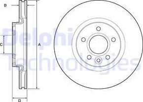 Delphi BG3895 - Гальмівний диск autozip.com.ua