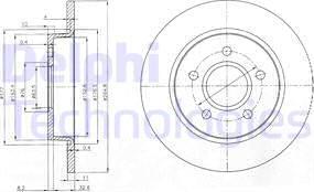 Delphi BG3896 - Гальмівний диск autozip.com.ua