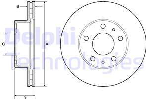 Delphi BG3841 - Гальмівний диск autozip.com.ua