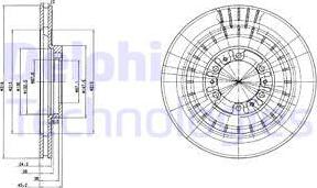 Delphi BG3847 - Гальмівний диск autozip.com.ua