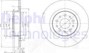 Delphi BG3857 - Гальмівний диск autozip.com.ua