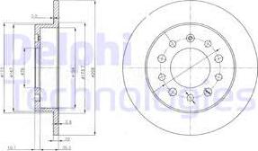 Delphi BG3862 - Гальмівний диск autozip.com.ua