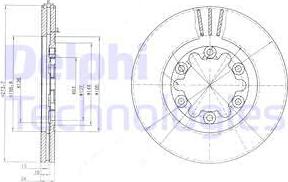 Delphi BG3809 - Гальмівний диск autozip.com.ua