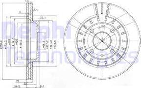 Delphi BG3806 - Гальмівний диск autozip.com.ua