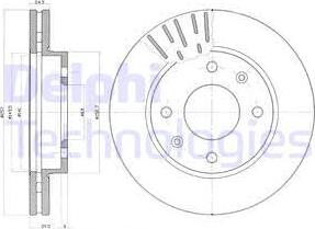 Delphi BG3801 - Гальмівний диск autozip.com.ua