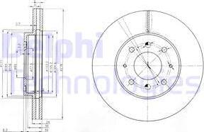 Delphi BG3810 - Гальмівний диск autozip.com.ua