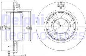 Delphi BG3811 - Гальмівний диск autozip.com.ua