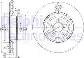 Delphi BG3818 - Гальмівний диск autozip.com.ua