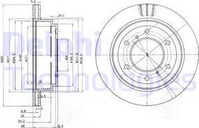 Delphi BG3813 - Гальмівний диск autozip.com.ua