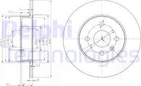 Delphi BG3885C - Гальмівний диск autozip.com.ua