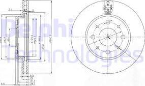 Delphi BG3839 - Гальмівний диск autozip.com.ua