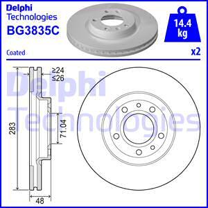 Delphi BG3835C - Гальмівний диск autozip.com.ua